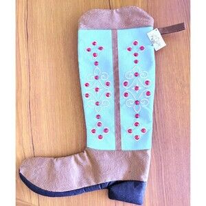 Yippi Yi Yay Western Cowboy Boot Christmas Stocking -- NWT
